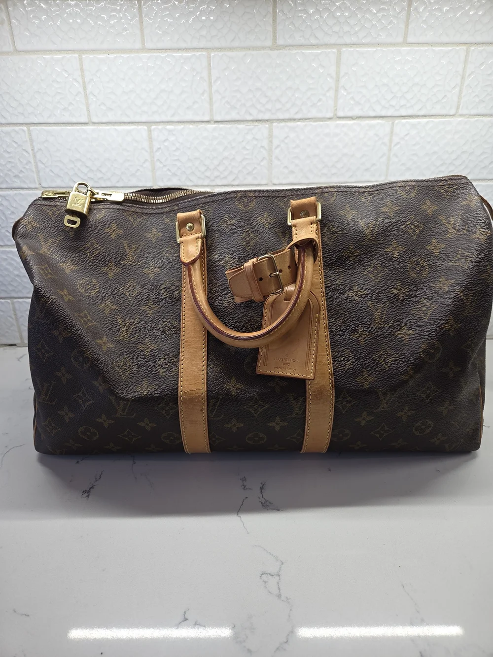 Louis Vuitton Keepall 45 Monogram Duffle Bag ✨ Very Good Cond w/ Accessories!